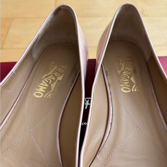 Salvatore Ferragamo Varina Patent Leather Ballet Flats - Pale Pink - Picture 6 of 12